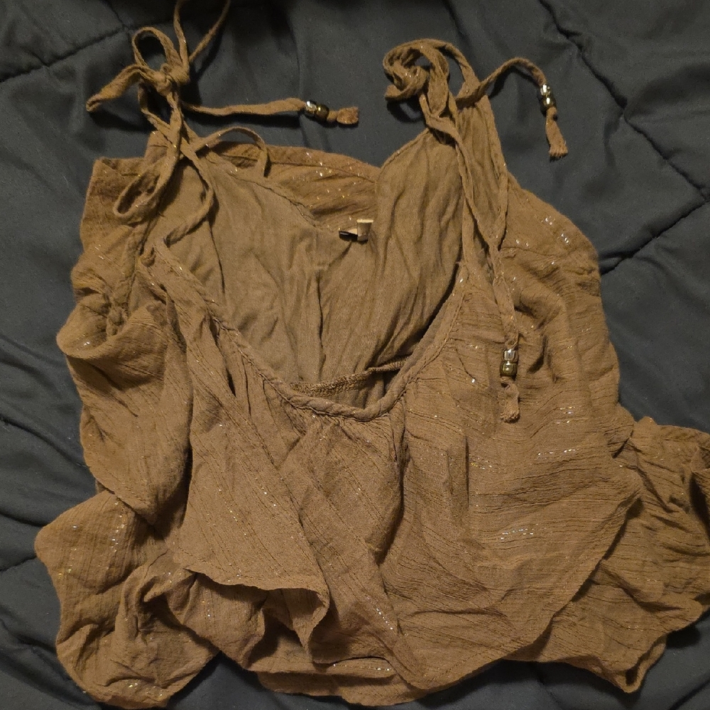 Ella Moss Brown Sleeveless Women's Top L